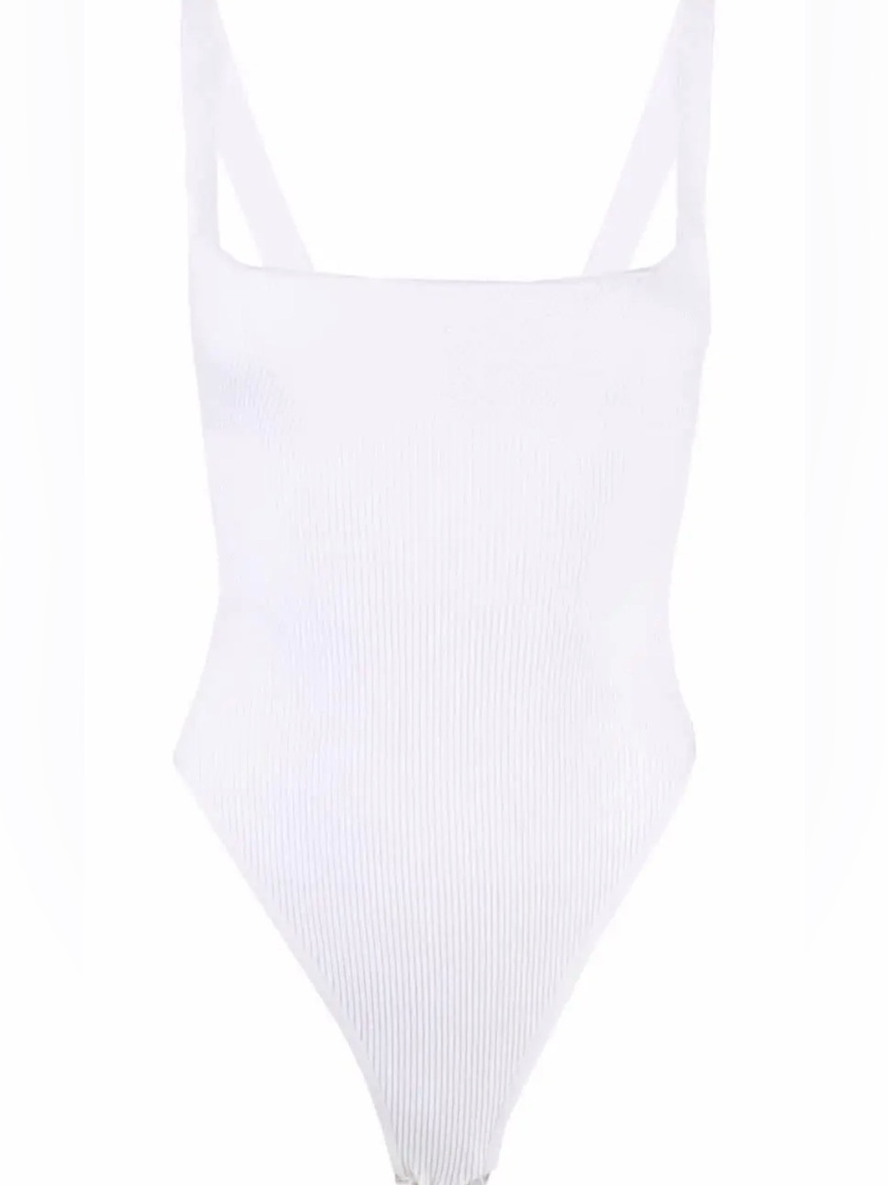 Gauge81 White Ribbed Knit Bodysuit